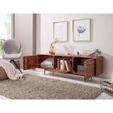 thumbnail of Industrial-Stil TV Lowboard, Massivholz und Metall, für TVs bis 55 Zoll, Handgefertigt. 147x38x50 cm | Kadima Design