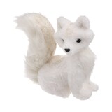 thumbnail of Déco de Noël Renard blanc avec paillettes 26 x 26 cm