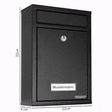 thumbnail of Deuba Briefkasten Namensschild 2 Schlüssel Schwarz