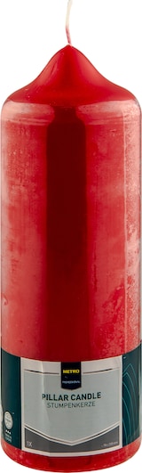 thumbnail of METRO Professional Candela a colonna, paraffina, 7,8 x 22 cm, circa 95 ore, rosso, 1 pezzo