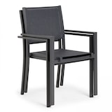 thumbnail of Fauteuil de jardin aluminium et textilène gris