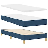 thumbnail of vidaXL Boxspringbett mit Kissen mit Kopfteil Blau 100 x 200 cm Stoff