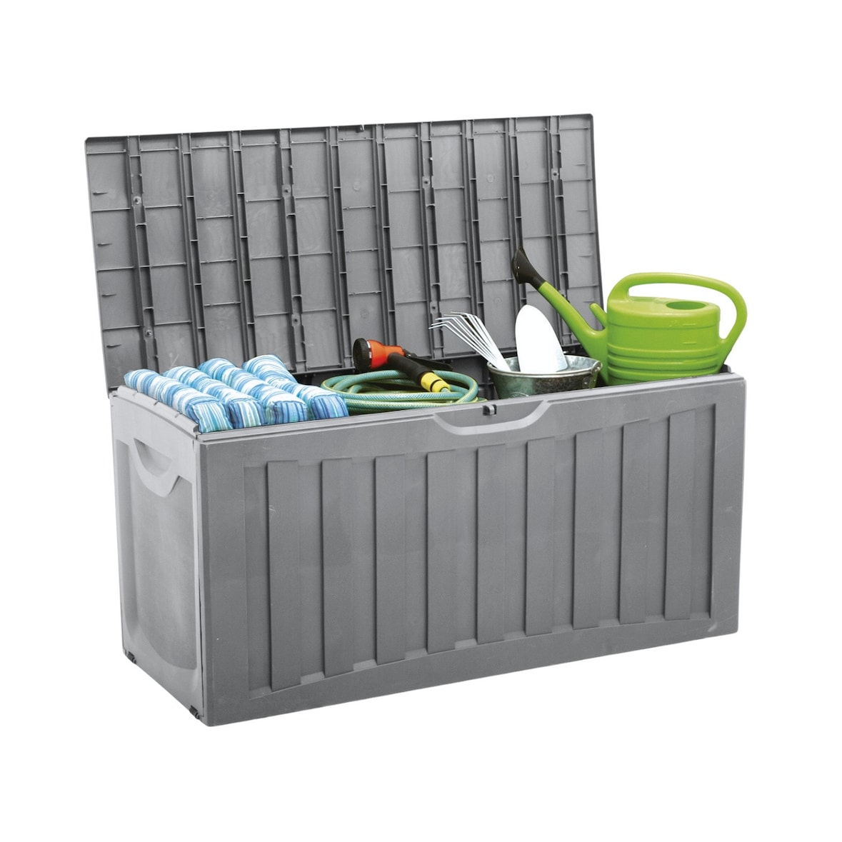 Arcón para Exterior 340 Litros de Resina Gris 118x53x57cm 7house