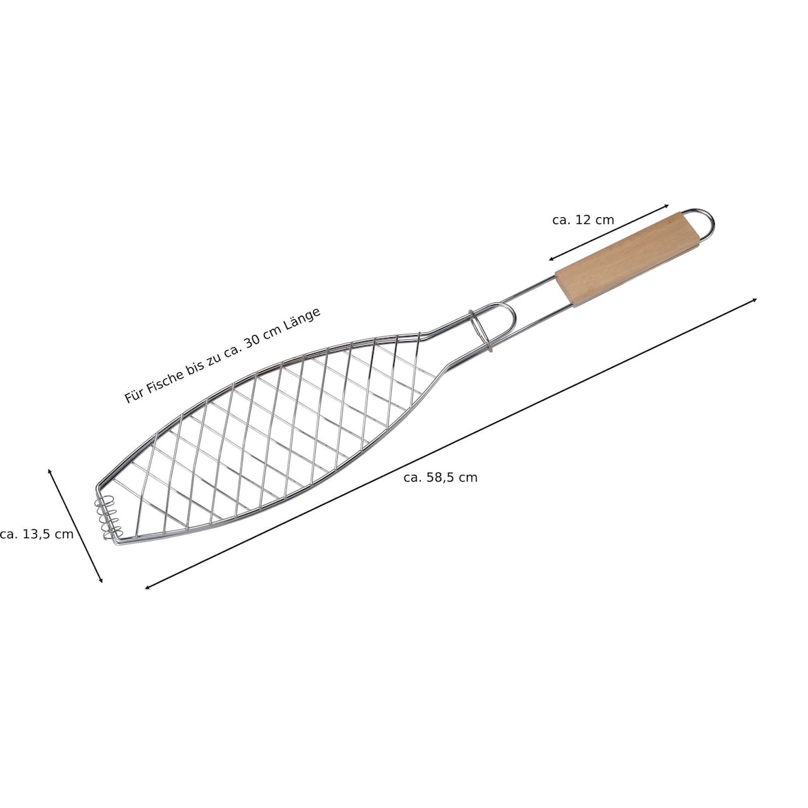Fischbräter Fischgriller Fischklammer Fischzange Fisch-Grillzange