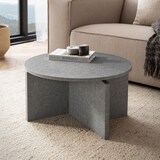 thumbnail of Couchtisch 60x60x33 cm Grau Sofatisch in Beton-Optik Modern, Design Wohnzimmertisch Rund, Loungetisch Klein, Kaffeetisch