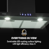 thumbnail of Limelight Dunstabzugshaube 60cm Wandhaube 600m³/h schwarz Schwarz