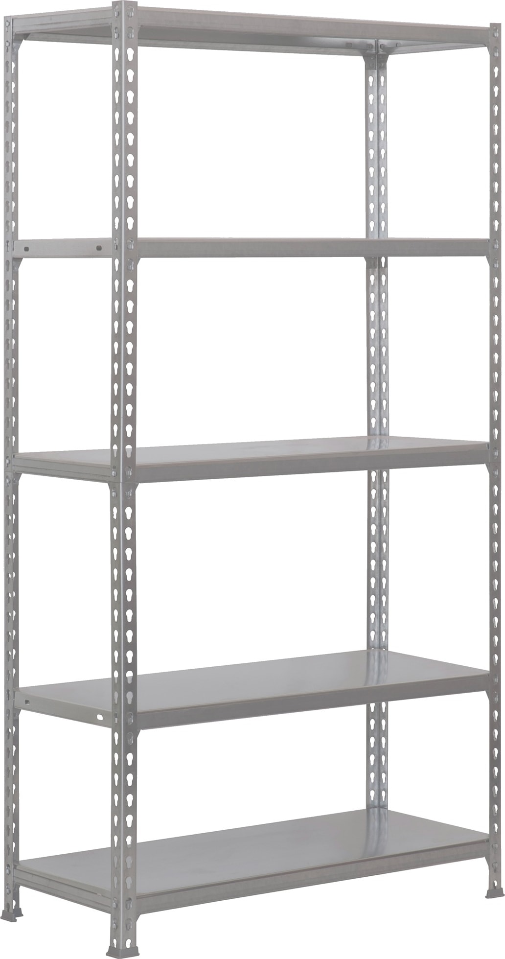 SimonRack Estantería Metálica, 1800x900x400 mm, 5 Alturas, Bandeja Metal, 180 kg de Punto Flexión, Gris/Galva - Simonclick