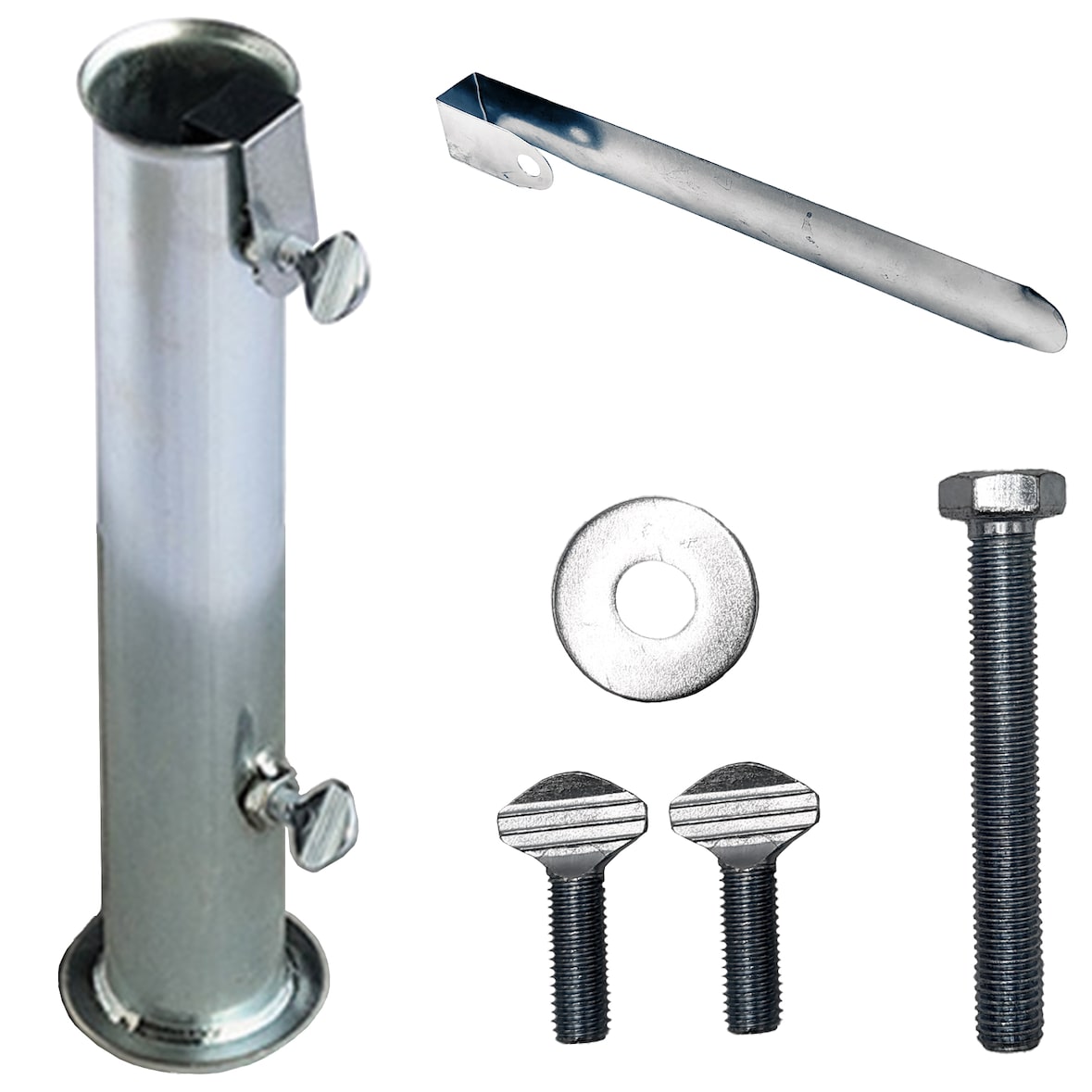 Tubo Zincato per Base Ombrellone in Granito Diametro interno 42mm Giardino Piscina Terrazzo