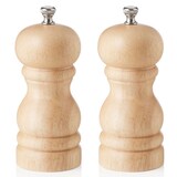thumbnail of Salzmühle und Pfeffermühle natur lackiert, 11 cm, Holz, Classic Mill 2 tlg. Set