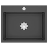 thumbnail of vidaXL Gootsteen handgemaakt roestvrij staal zwart