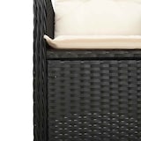 thumbnail of vidaXL 5-tlg. Garten-Bistro-Set mit Kissen Schwarz Poly Rattan