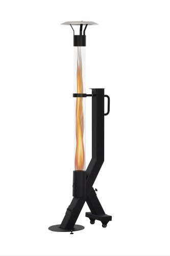 Green Flame - Outdoor Pellet Terrasverwarmer Rocket Heater - BPH-R100-T1 - Zwart - Gasvrij