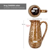 thumbnail of Zandra Ocker Krug 750ml Wein-Kanne Milch-Kännchen Sahne-Krug Essig Öl Saft