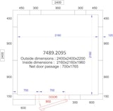 thumbnail of Negativer Kühlraum mit Aggregat 2400x2400x2200 - Combisteel