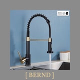 thumbnail of Bernd | Rubinetto Flessibile Catering Black Gold |da cucina in acciaio inossidabile|miscelatore può essere ruotato  360 gradi Alta pressione 2 porte