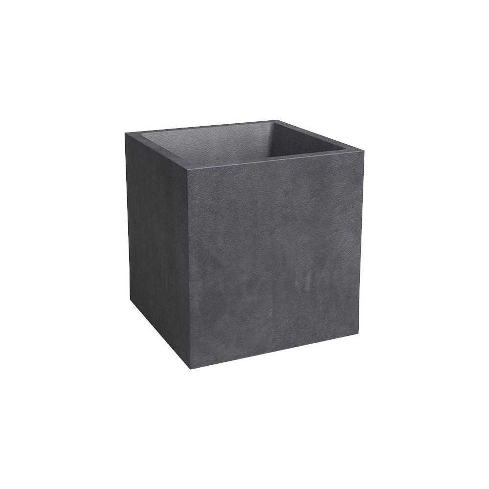 Pot de fleur Sydney texturé aspect pierre Anthracite 40 cm ARTEVASI