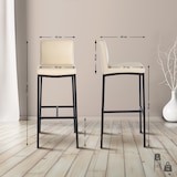 thumbnail of 2er Set Barhocker Freeport creme/Kunstleder