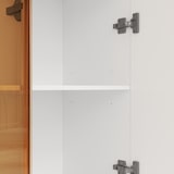 thumbnail of Merax LED Vitrinenschrank 110×35×165 cm, Glasvitrine mit gehärteten Glastüren, Bücherregal & Aufbewahrungsschrank, Weinschrank mit Beleuchtung, weiß