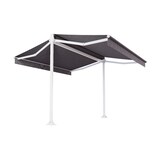 thumbnail of Store double pente Mabay 3,02x2x1,50 M Intersun Manuel (Manuelle - Blanc satiné RAL9010 - Gris foncé 300g/m²)