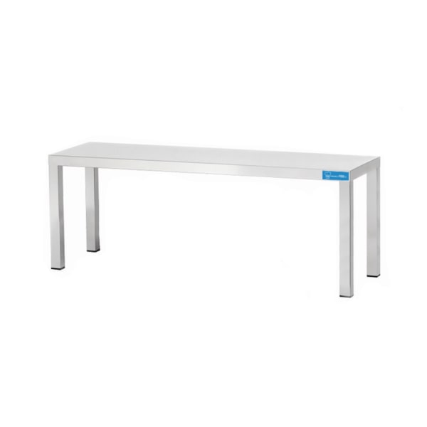 Ripiano d'appoggio singolo, in acciaio inox L1800xP350xH400 mm - linea basic