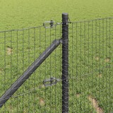 thumbnail of vidaXL Zaunpfosten Grau 25 x 0,4 m (25 x 25 mm Netz) Stahl und PVC