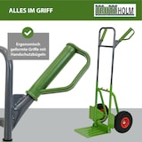 thumbnail of Sackkarre Stahl 200 kg 113 cm Höhe große klappbare Ladefläche 30x30 cm pannensichere PU-Räder