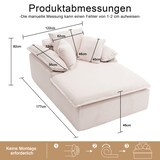 thumbnail of Ergonomischer Sessel 177x122x92 cm aus Cordstoff in Weiß – Komfortables Entspannen, modernes Design, keine Montage erforderlich