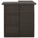 thumbnail of vidaXL Hoek bartafel bruin 100x50x105 cm Poly Rotan