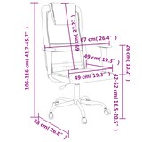 thumbnail of vidaXL Bürostuhl Höhenverstellbar Grau Netzstoff und Kunstleder