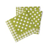 thumbnail of Sovie HOME Serviette Anton in Kiwi aus Tissue 33 x 33 cm, 20 Stück - Karo Punkte
