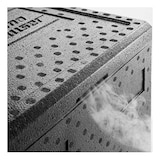 thumbnail of thermohauser EPP-thermobox Pizza Maxi met deksel - 86 liter - 59,5 x 59,5 x 36 cm - zwart- extra grote bruikbare ruimte