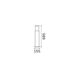 thumbnail of tronco pt1 h60, grauer aluminiumpfosten für den außenbereich, ideal lux