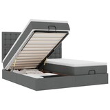 thumbnail of vidaXL Ottoman-Bett mit Matratzen & LEDs Dunkelgrau 160x200 cm Stoff