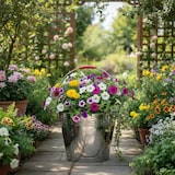 thumbnail of Cubo de Acero Inoxidable Balde Metalico 14 litros con Mango Portátil COSHANO