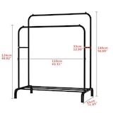 thumbnail of Cybert appendiabiti autoportante doppia barra metallo regolabile 90x37x155 cm - nero