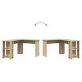 thumbnail of Bureau d'angle avec étagère Chêne Sonoma 140 x 113,5 x 75 cm Modèle Solaris Select