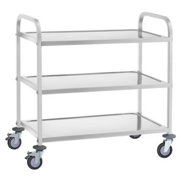 Royal Catering Carro de servicio - 3 estantes - hasta 500 kg - 2 frenos