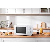 thumbnail of aro Microondas MW10720, acero-SPCC, 43.9 x 33.4 x 25.8 cm, 20 L, 700 W, 5 programas, temporizador, plato giratorio: Ø 25.5 cm, blanco