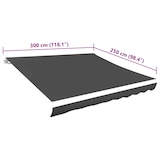thumbnail of vidaXL Markisenbespannung Canvas Anthrazit 300x250 cm