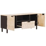 thumbnail of Helloshop26 - Moderner TV-Ständer mit Schublade und Stauraum 105 x 33 x 46 cm massives weißes Mangoholz 02_0057766
