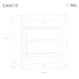 thumbnail of Les Petits Champs CAVC15 wijnkoelkast, 15 flessen, 4–18 °C, digitaal bedieningspaneel, stil, 2 houten legplanken + 1 multiplex plank