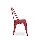 thumbnail of Lot de 4 chaises en métal rouge mat style industriel - Effet vieillit