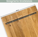 thumbnail of DELUKE® Massivholz Wohnzimmertisch mit Baumkante RAGNAR - 260x100cm, Eichenholz, H-Spider Gestell | Esstisch Holz Küchentisch Esszimmertisch