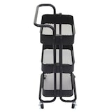 thumbnail of Serveerwagen HWC-C64, keuken trolley bar trolley thee trolley transport trolley ~ zwart met handvat
