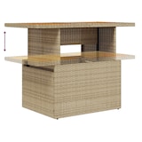 thumbnail of vidaXL 7-teiliges Garten Esstisch Set mit Kissen Beige Poly-Rattan Akazie