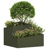 thumbnail of vidaXL Gartenblumentopf Olivgrün 60 x 60 x 50 cm Stahl