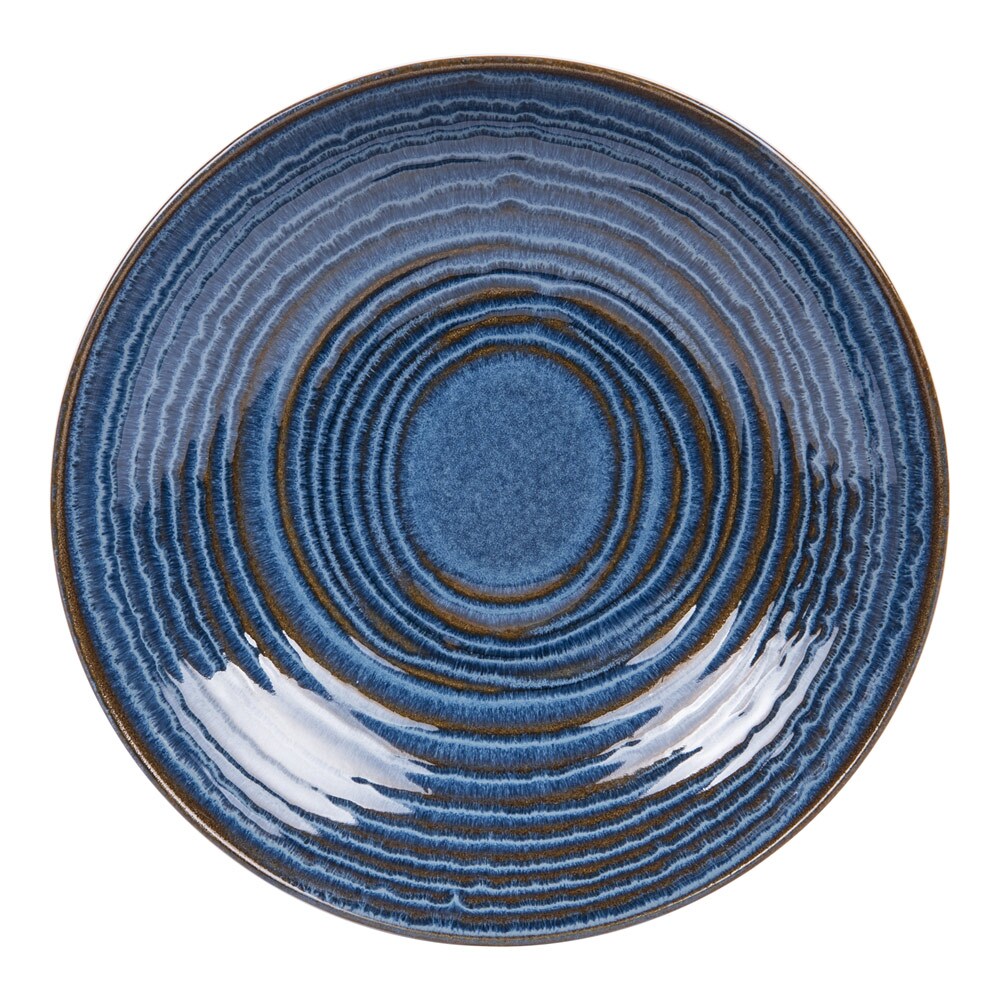 Assiette creuse Moon bleu 22 cm x6 -  Rond Grès Table Passion 22.00x22.00 cm