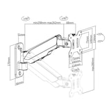 thumbnail of VALUE LCD-Arm, Wandmontage, 4 Gelenke, 17-32 Zoll, bis 8 kg, schwarz