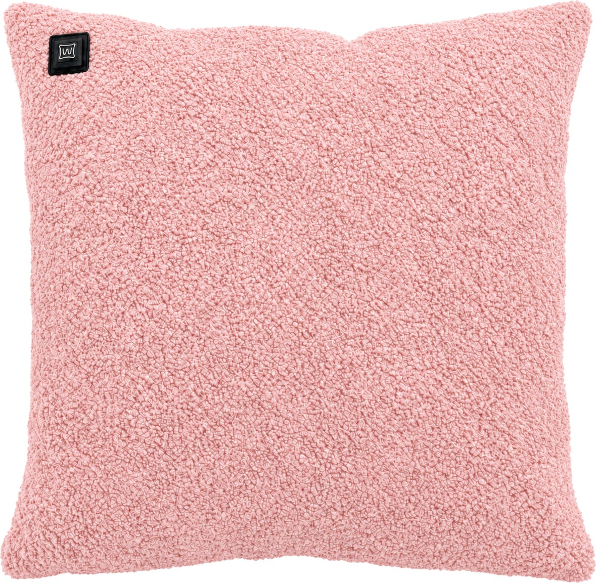 Kabelloses Heizkissen mit Akku (10.000mAh) - Teddy-Boucle Rosa - Wärmekissen 45x45cm inkl. 2,5m USB-Kabel