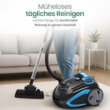 thumbnail of Emerio Stofzuiger met Zak - 2,5 Liter - HEPA10 Filter - Snoerlengte 5m - 800W - VE-112682.8 - Vacuum Cleaner Zwart / Blauw